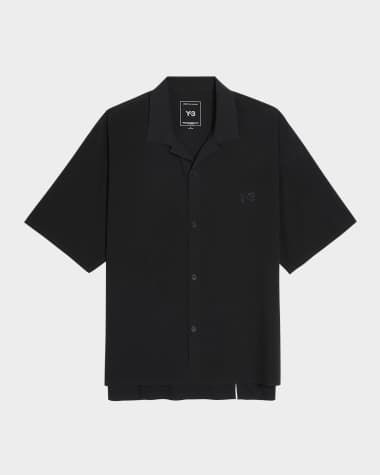Y-3 Men's Lightweight Slashed Camp Shirt