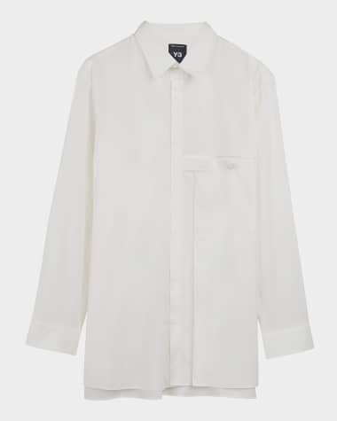Y-3 Men's Sport Shirt with Pleated Pocket