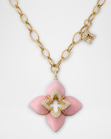 Roberto Coin Souffle 18K Yellow Gold Diamond Venetian Princess Necklace