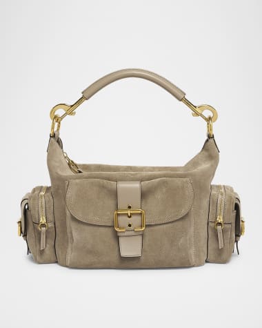 Chloe Medium Camera Shoulder Bag in Suede