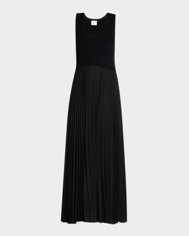 Cinq a Sept Parma Sleeveless Pleated Maxi Dress