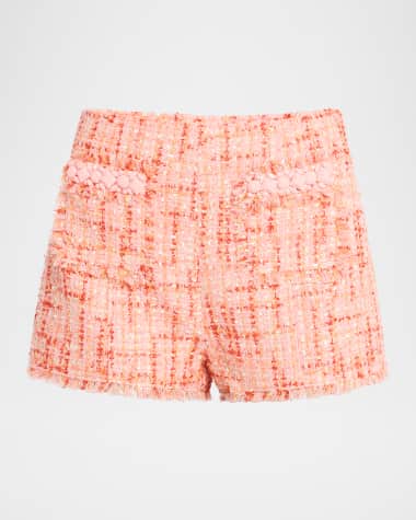 Cinq a Sept Raquel Beaded Bouclé Shorts