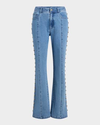 Cinq a Sept Shailene Studded Flare Jeans