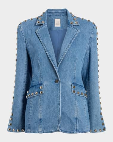 Cinq a Sept Milly Studded Denim Jacket
