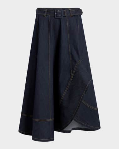 Cinq a Sept Zelda Denim Midi Skirt