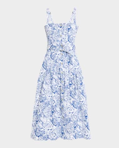 Cinq a Sept Branwen Sketchbook Floral Midi Dress