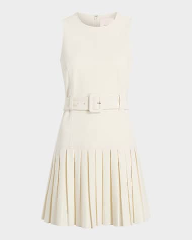 Cinq a Sept Charolette Sleeveless Pleated Mini Dress