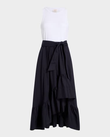 Cinq a Sept Zayla Two-Tone Midi Dress