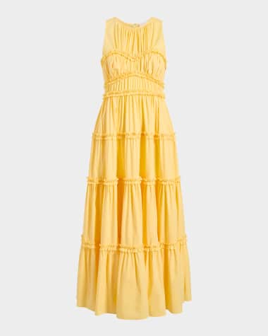 Cinq a Sept Sirrina Tiered Sleeveless Midi Dress