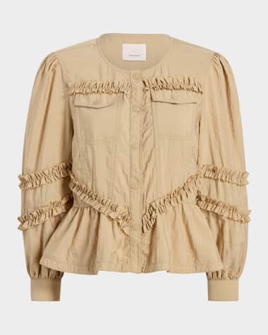 Cinq a Sept Kumiko Ruffle Parachute Jacket