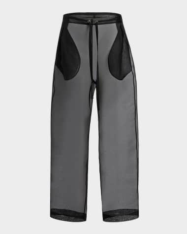 Khaite Trenton Drawstring Sheer Pants