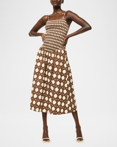 MISA Los Angeles Rattan Tile Roxie Maxi Dress