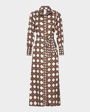 MISA Los Angeles Herminia Satin Midi Shirtdress