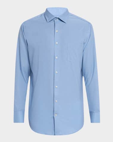 Peter Millar Men's Triad Performance Poplin Sport Shirt