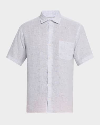 Peter Millar Men's Soiree Linen Short-Sleeve Shirt