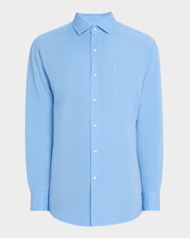 Peter Millar Men's Canal Linen and Cotton Sport Shirt
