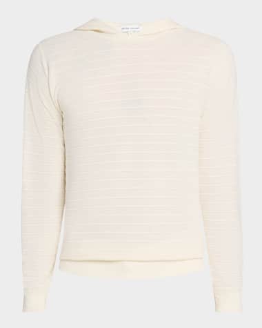 Peter Millar Men's Pacific Stripe Knit Hooded Sweater
