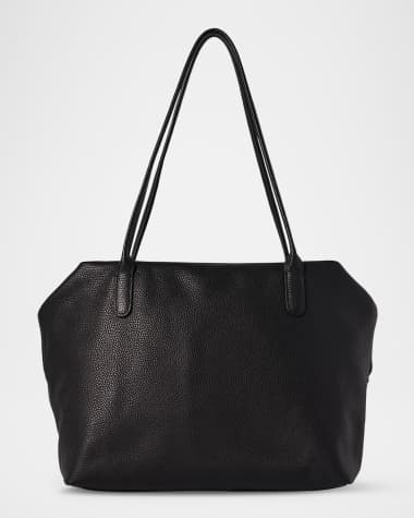 THE ROW Henri Shoulder Bag in Saddle Grain Leather