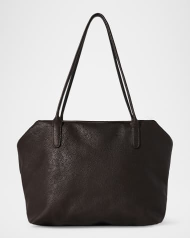 THE ROW Henri Shoulder Bag in Saddle Grain Leather