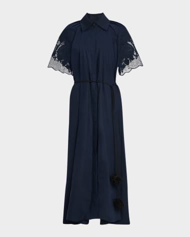 CLEA Florentina Linen-Cotton Midi Shirtdress