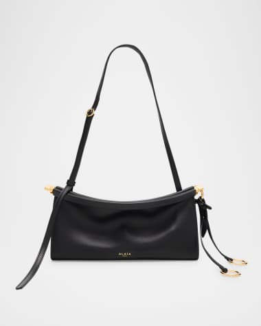 ALAIA Le Click Small Shoulder Bag in Glossy Leather