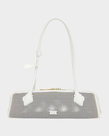 ALAIA Le Teckel Medium Shoulder Bag in Fishnet Leather