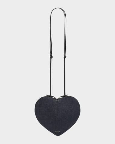 ALAIA Le Coeur Crossbody Bag in Denim
