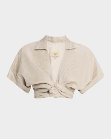 JBQ Chiara Embellished Twist-Front Top