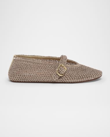 ALAIA Crochet Ballet Flats