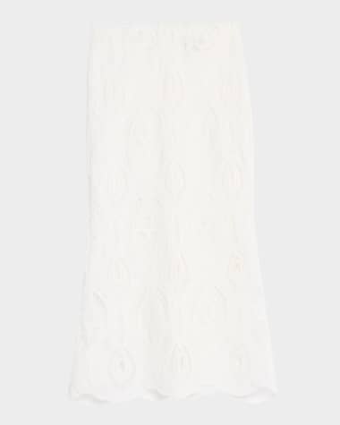 JBQ Kenzie Eyelet-Embroidered Maxi Skirt