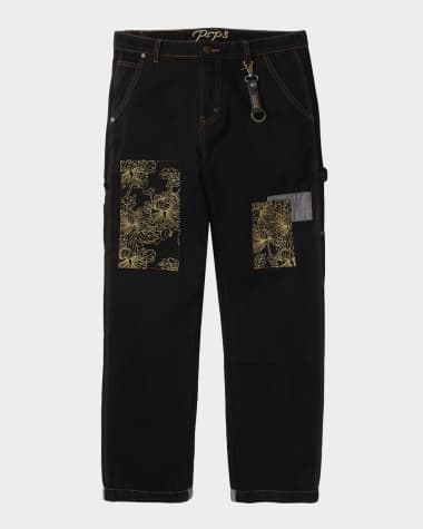 PRPS Men's Okinawa Embroidered Carpenter Pants