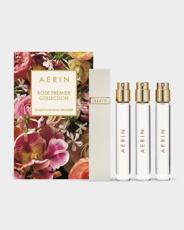 AERIN Rose Premier Collection Purse Spray Atomizer & Fragrance Refills Set