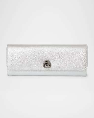 MICHELLE WILHITE Robbie Mini Flap Metallic Clutch Bag