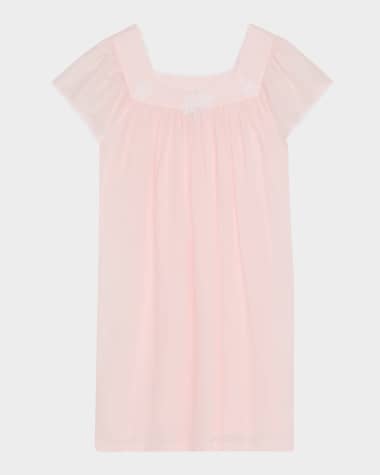 Celestine Camilla-2 Ruched Lace-Trim Cotton Babydoll