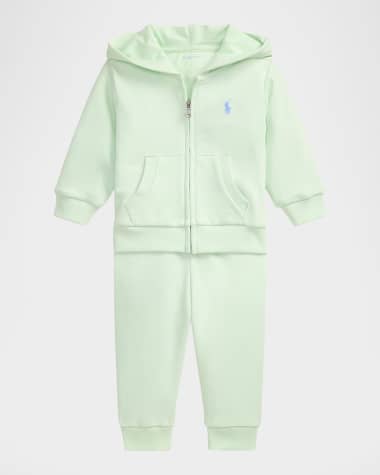 Ralph Lauren Childrenswear Boy's French Terry Hoodie and Pants Set, Size 3M-24M