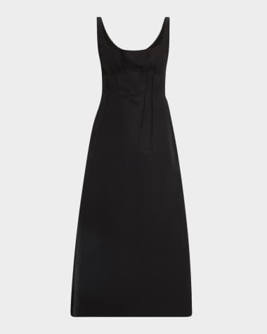 Marni Pleated Bustier Sleeveless Midi Dress