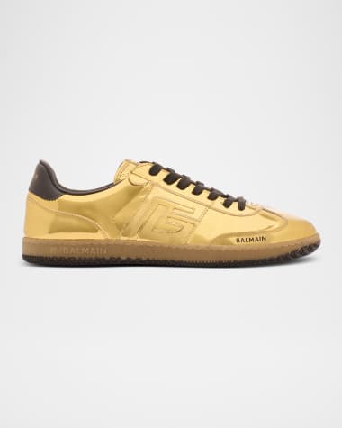 Balmain Men's Swan Faux Leather Low-Top Sneakers