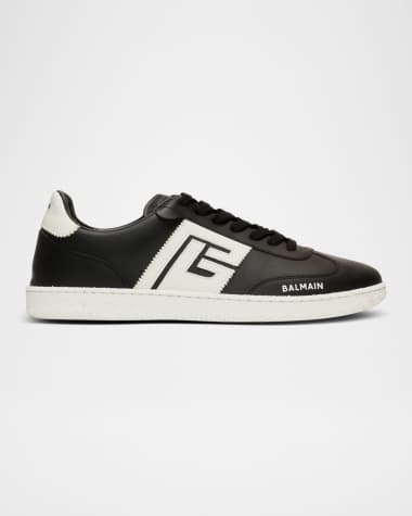 Balmain Men's Swan Calfskin Low-Top Sneakers