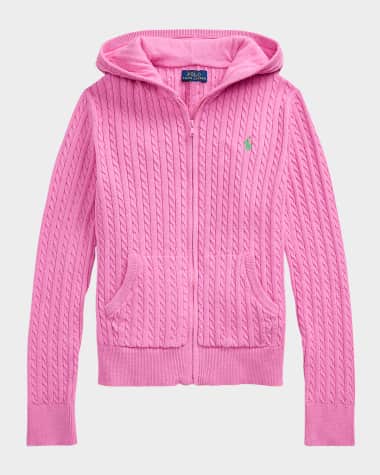 Ralph Lauren Childrenswear Girl's Mini Cable Knit Sweater, Size S-XL