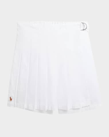 Ralph Lauren Childrenswear Girl's Pleated Seersucker Skort, Size 7-16