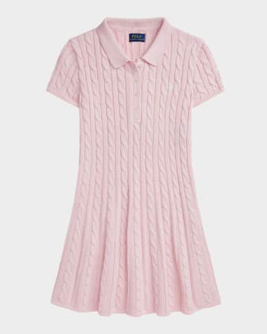 Ralph Lauren Childrenswear Girl's Cable Knit Dress, Size S-XL
