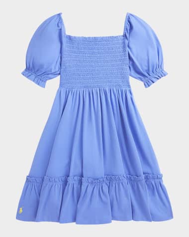 Ralph Lauren Childrenswear Girl's Smocked Day Dress, Size S-XL