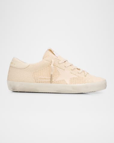 Golden Goose Superstar Embroidered Cotton Low-Top Sneakers