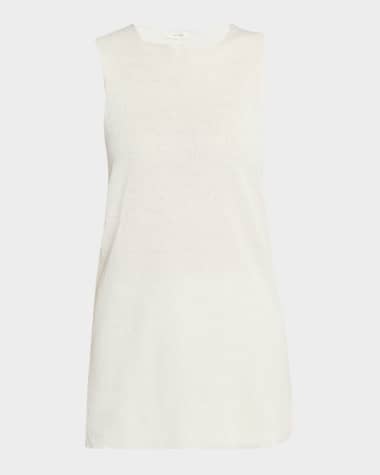 THE ROW Jaylen Linen Sleeveless Tunic Top