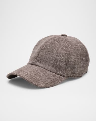 THE ROW Caspian Silk-Linen-Wool Baseball Cap