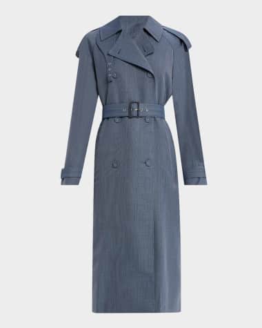 Proenza Schouler White Label Sakia Wool Melange Trench Coat