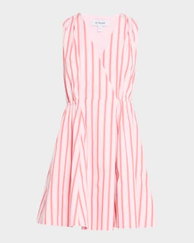 Derek Lam 10 Crosby Tia Multi-Striped Mini Dress
