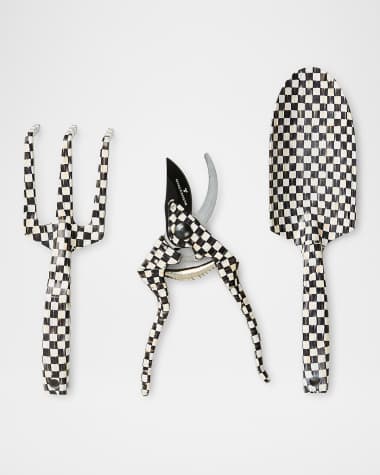 MacKenzie-Childs Courtly Check Gardening Tools, Set of 3