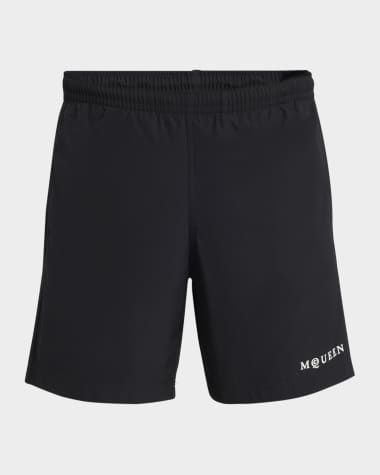 McQueen Men's Logo Embroidered Swim Shorts