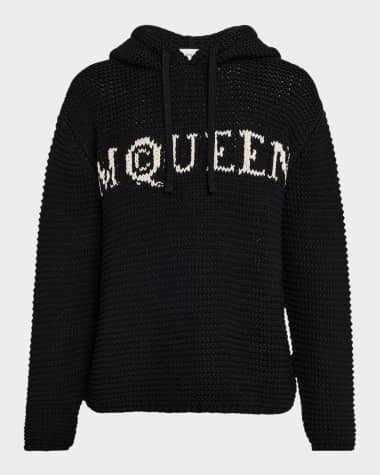 McQueen Men's Logo Cropped Hoodie